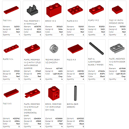 MOC parts list